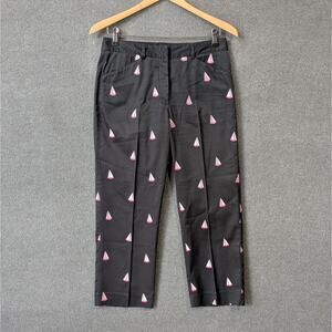 Lilly Pulitzer Pants Womens 4 Palm Beach Yacht Embroidery Sailboat Cropped Y2K